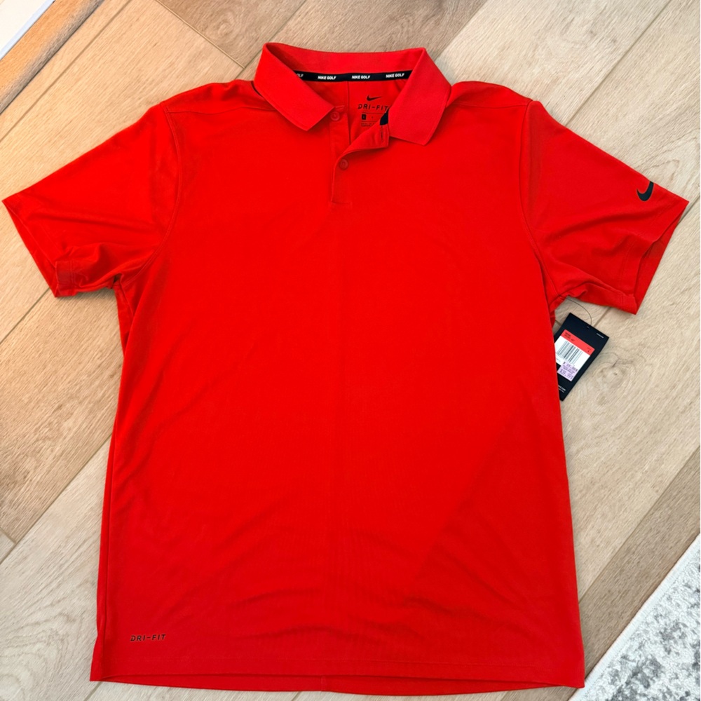 Nike Dri-FIT Bright Red Golf Polo